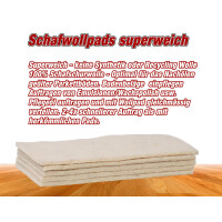 PRO - 5x Handpolierpad Auftragspad echte Schafwolle 10x25cm